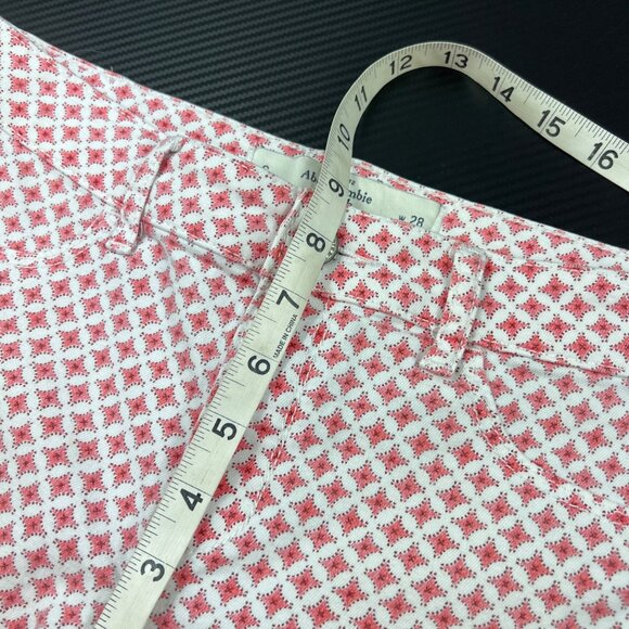 Abercrombie & Fitch Womens Pink & White Patterned Skinny Ankle Pants Size 6 W28 - Picture 6 of 8